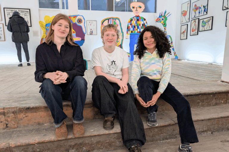 Lydia, Ro and Greys at the opening night of one of our Submit to Love exhibitions